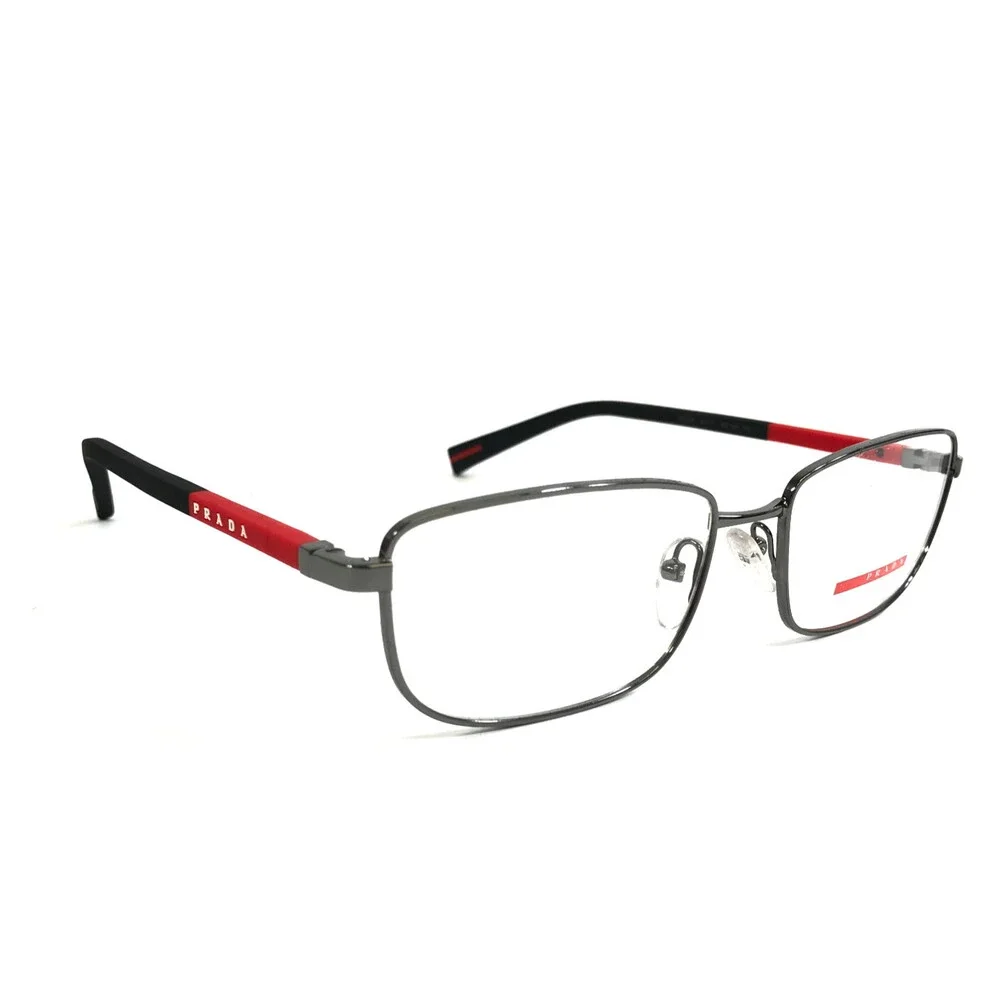 Prada Linea Rossa Eyeglasses Frames VPS50S 5AV-1O1 Gunmetal Rubberized 55-17-145